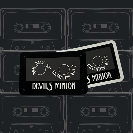 Devils Minion Cassette Tape Sticker